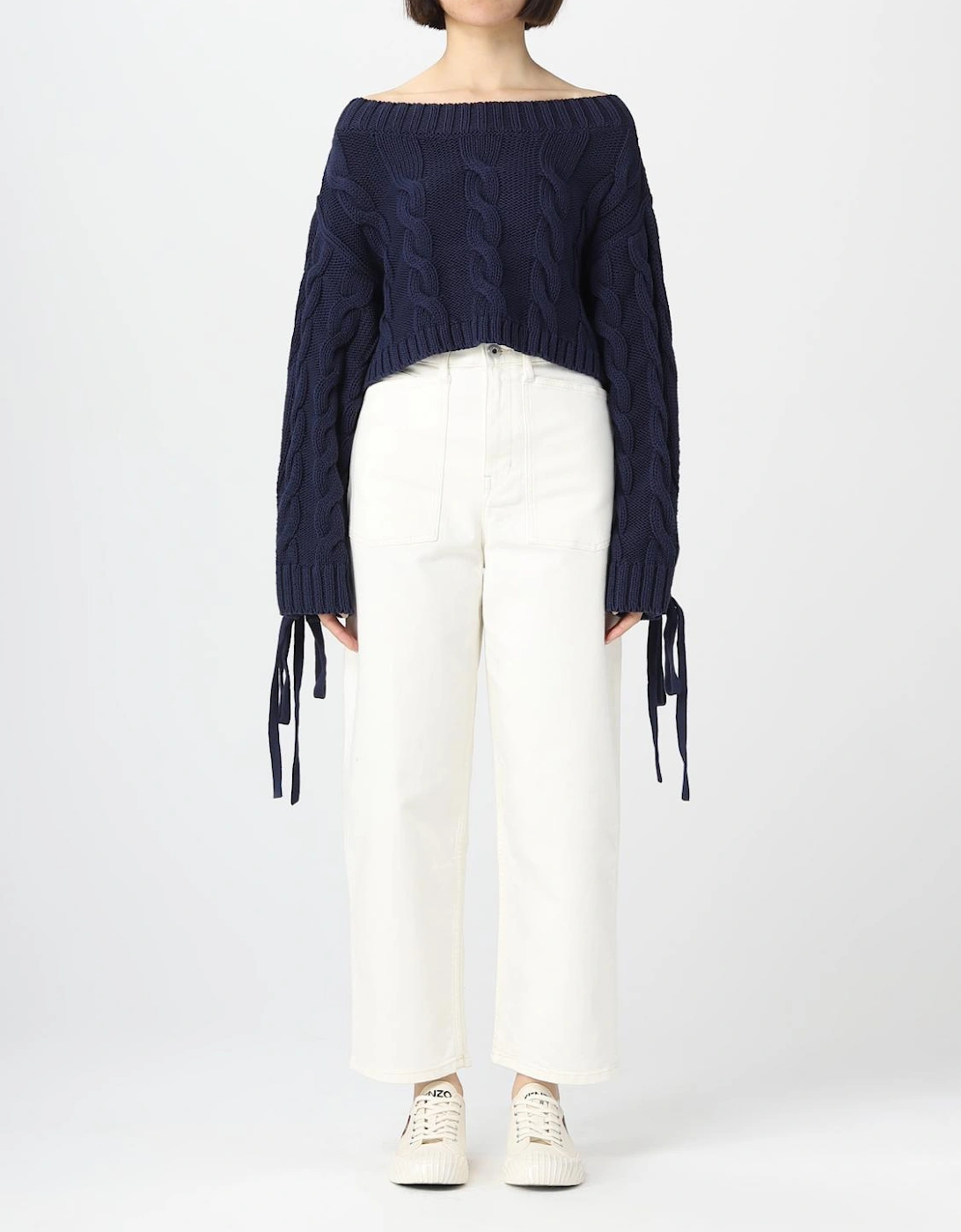 Cropped Cable Knit Sweater, 5 of 4