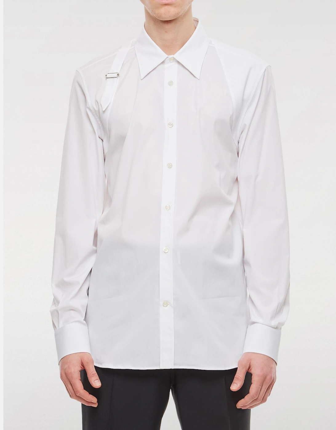 Shoulder Strap Detail Poplin Shirt