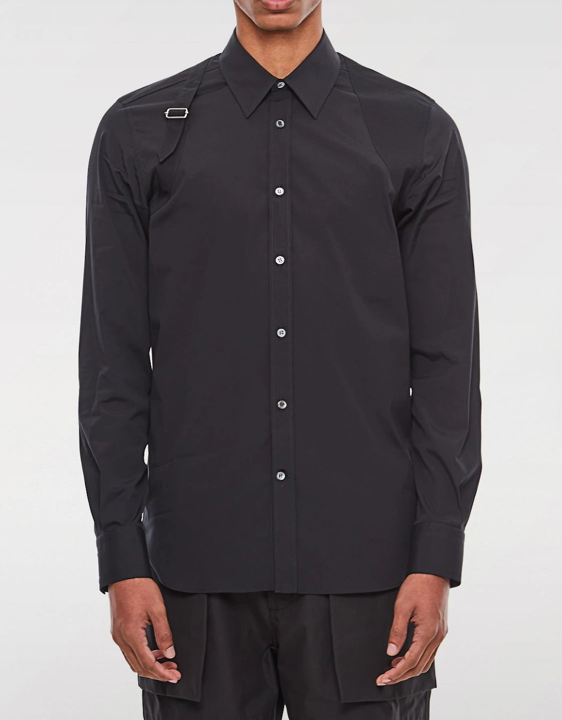 Shoulder Strap Detail Poplin Shirt, 6 of 5