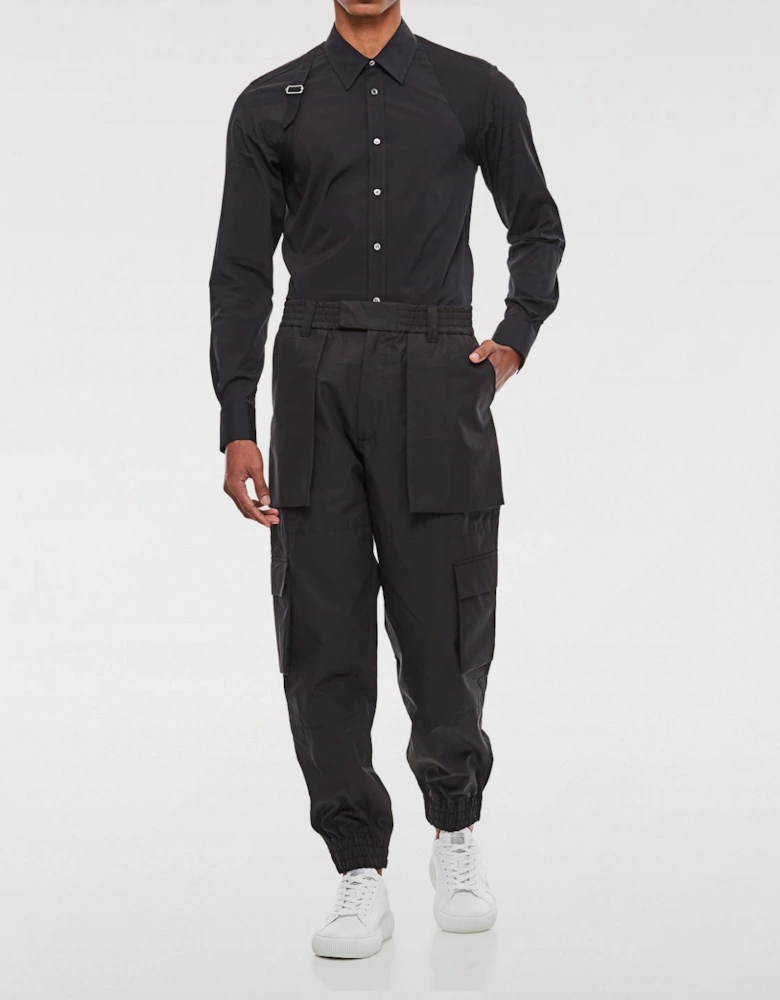 Shoulder Strap Detail Poplin Shirt