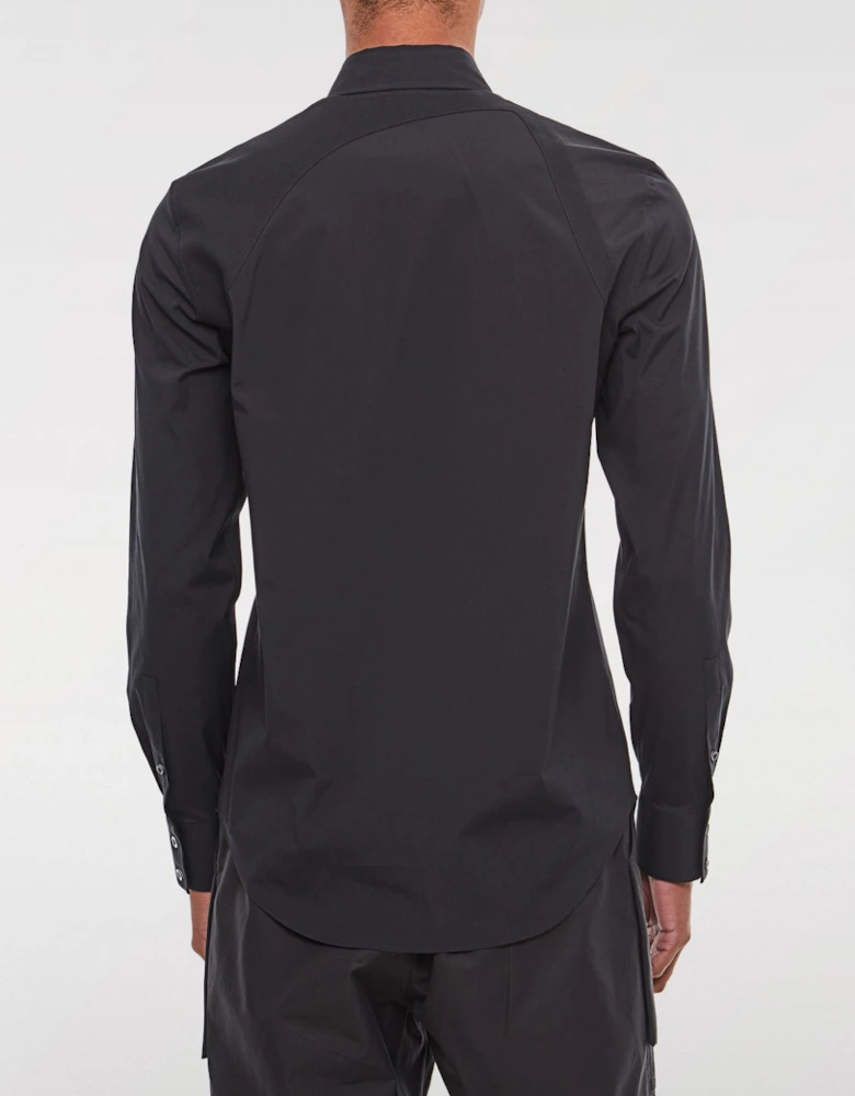 Shoulder Strap Detail Poplin Shirt