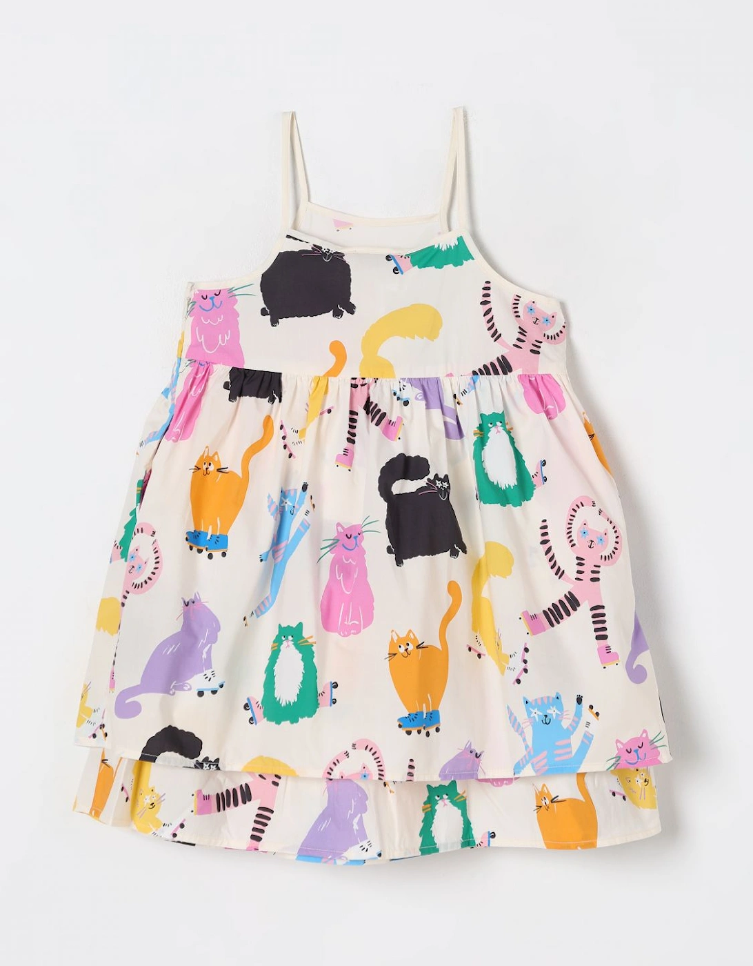 Kids Roller Skating Cats Dress