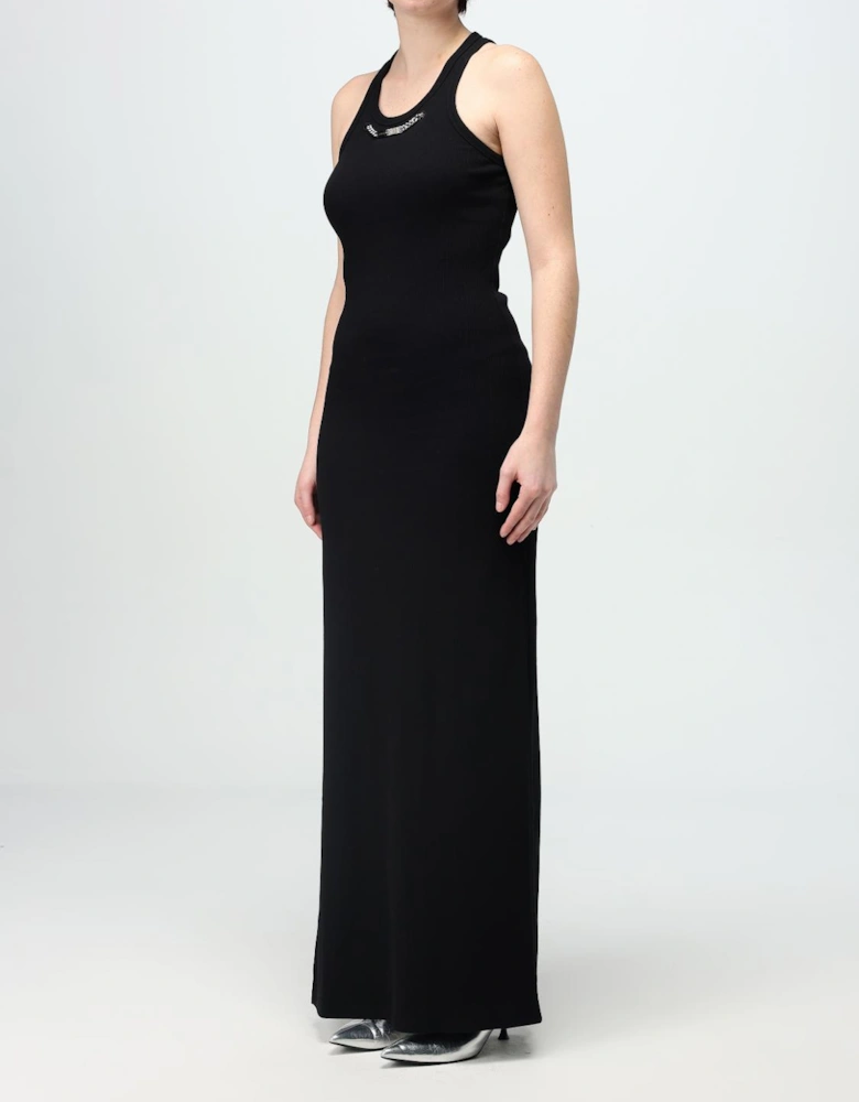 Ribbed ChainDetail Maxi Dress