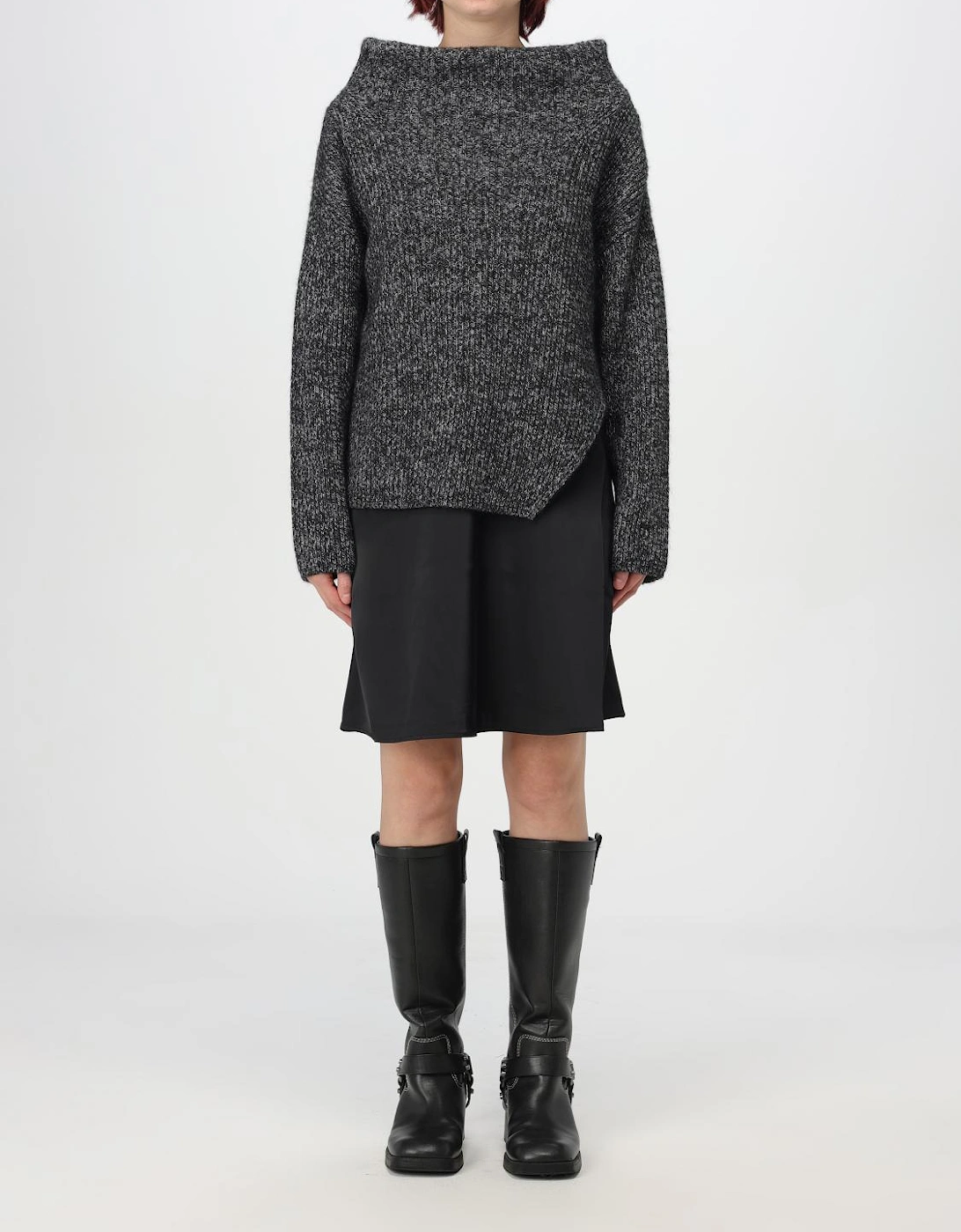Asymmetrical Hem High Neck Pullover, 5 of 4