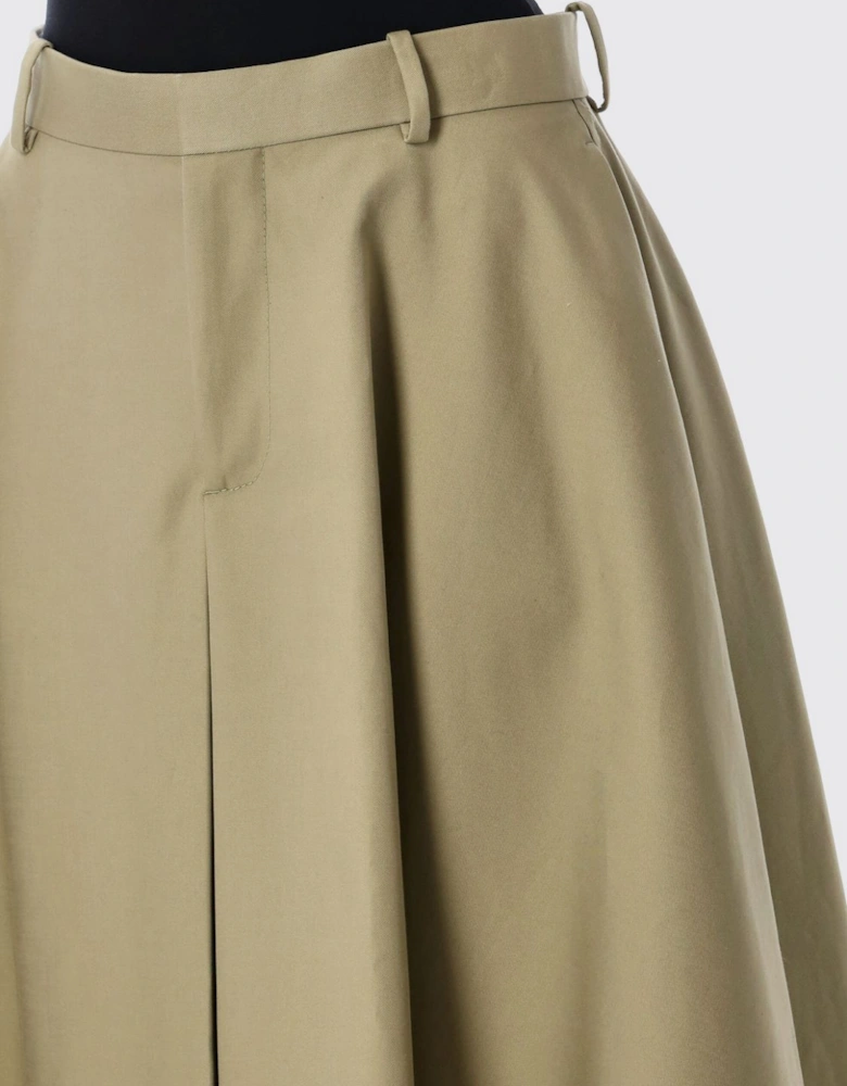 Elegant High-Waisted Pleated Midi Skirt