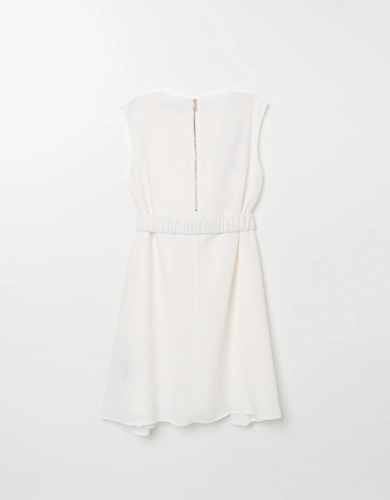 Belted ALine Sleeveless Dress