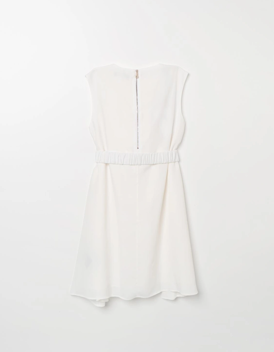 Belted ALine Sleeveless Dress