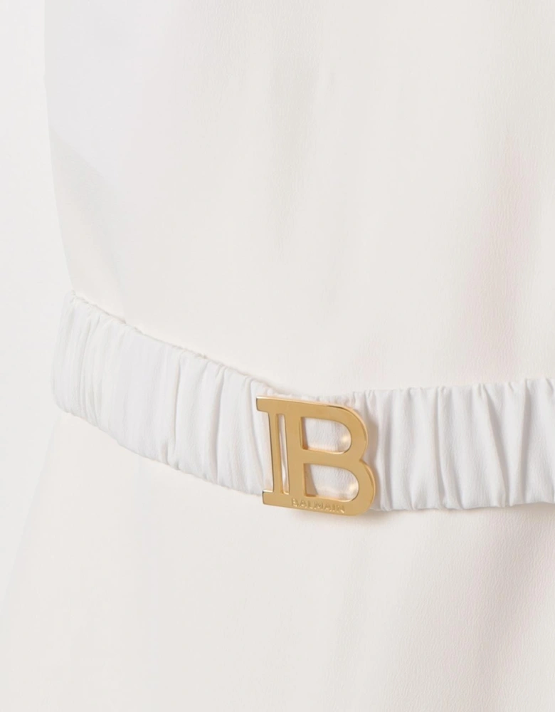 Belted ALine Sleeveless Dress