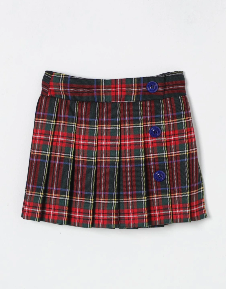 Pleated Plaid Skirt