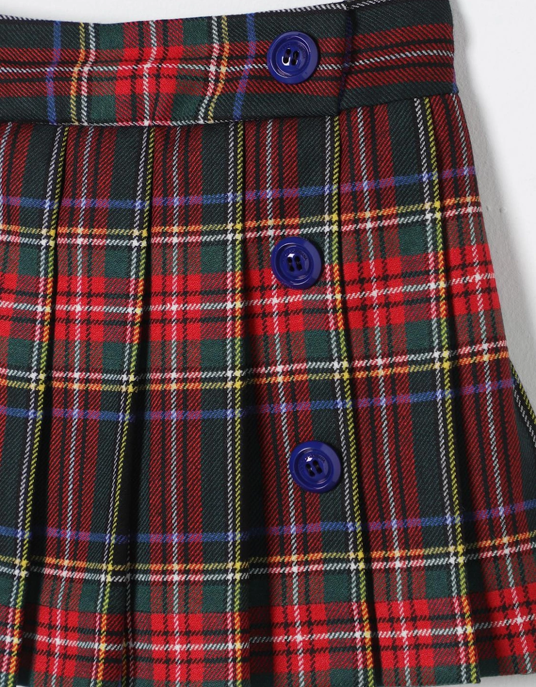 Pleated Plaid Skirt