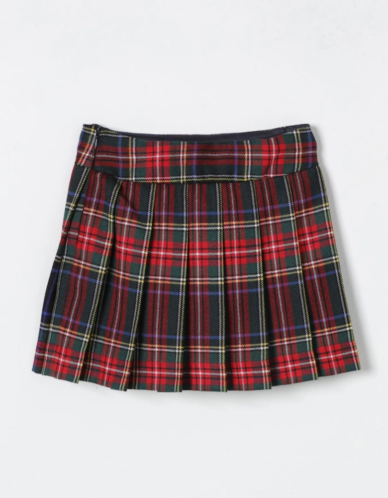 Pleated Plaid Skirt