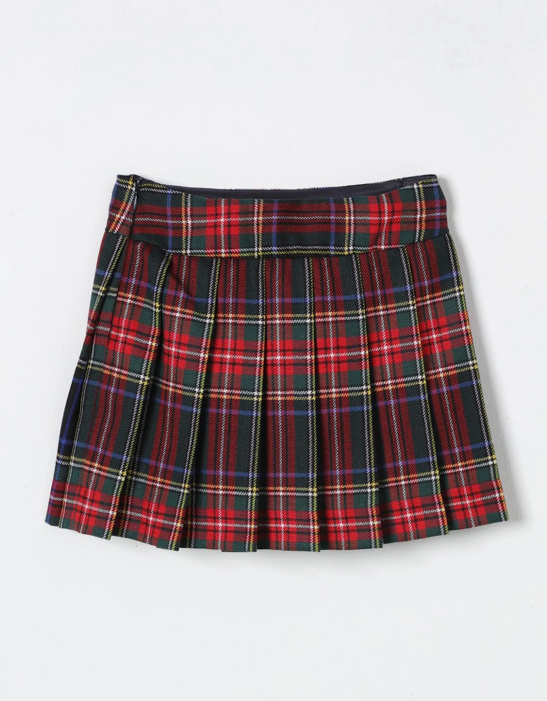 Pleated Plaid Skirt