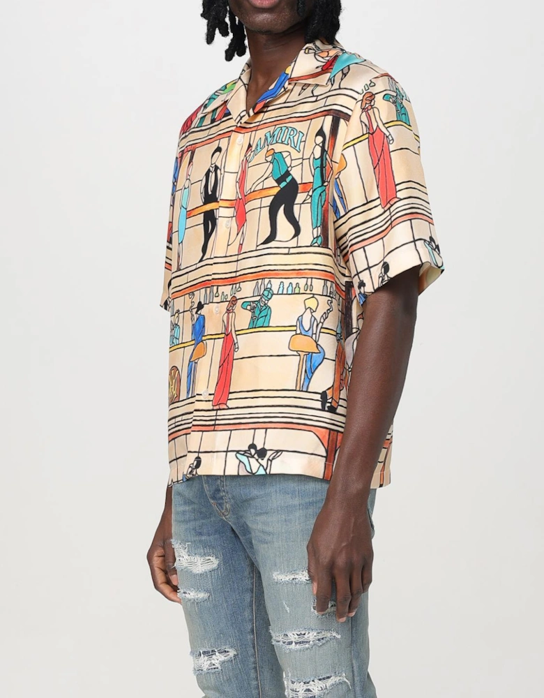 Stained Glass Bar Print Shirt