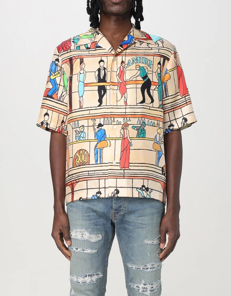 Stained Glass Bar Print Shirt
