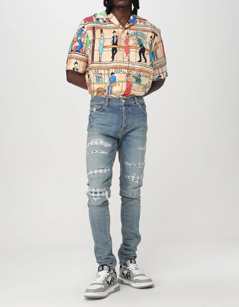 Stained Glass Bar Print Shirt