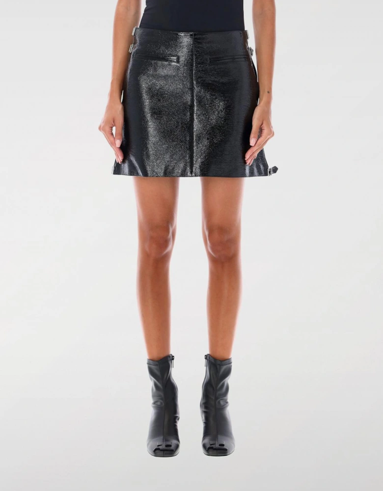 Patent Leather Mini Skirt