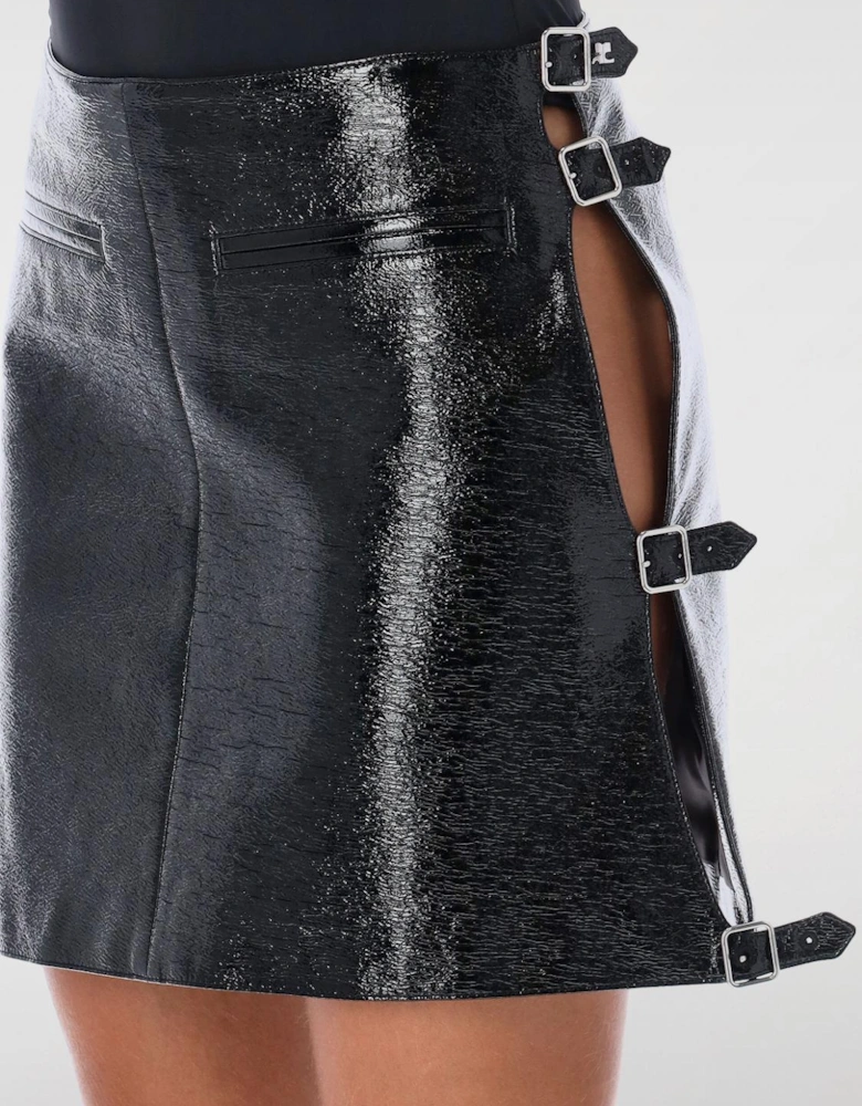 Patent Leather Mini Skirt