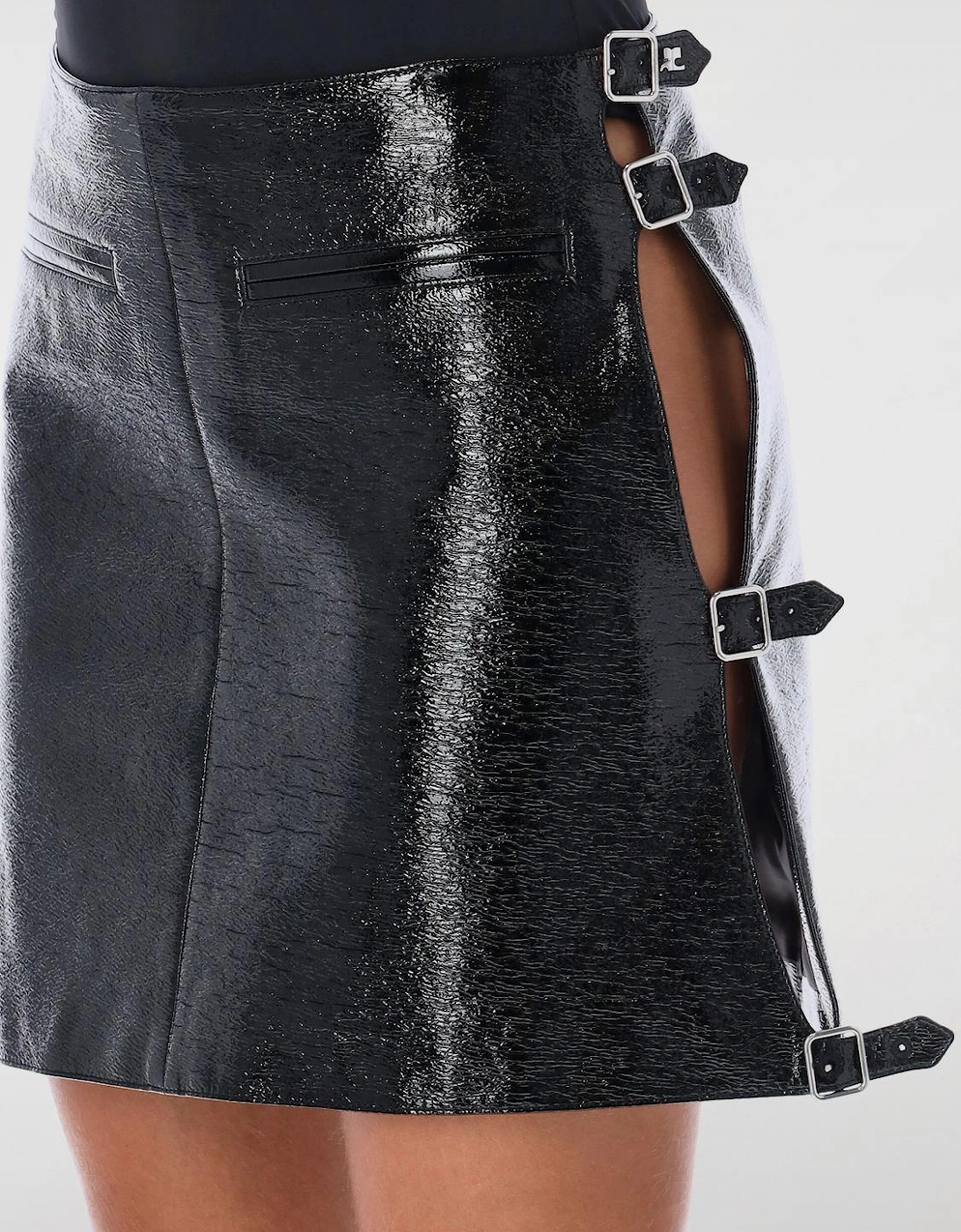 Patent Leather Mini Skirt