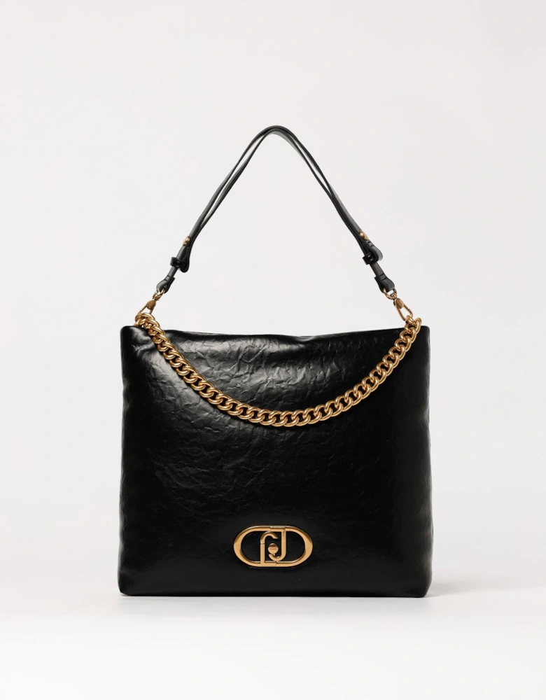 ChainDetailed Leather Shoulder Bag