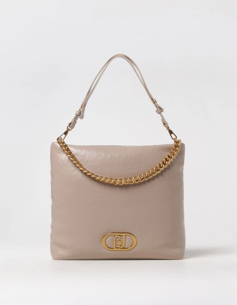 ChainDetailed Leather Shoulder Bag