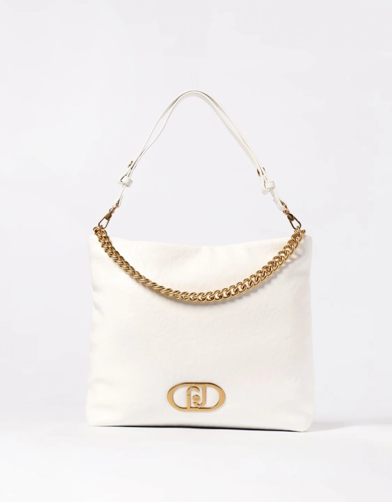 ChainDetailed Leather Shoulder Bag