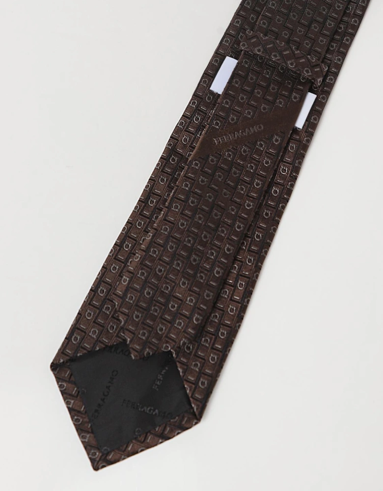 Silk Necktie  Geometric Pattern