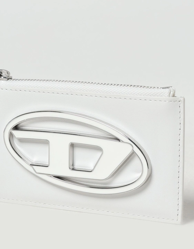 ZipAround Leather Wallet Metal Logo
