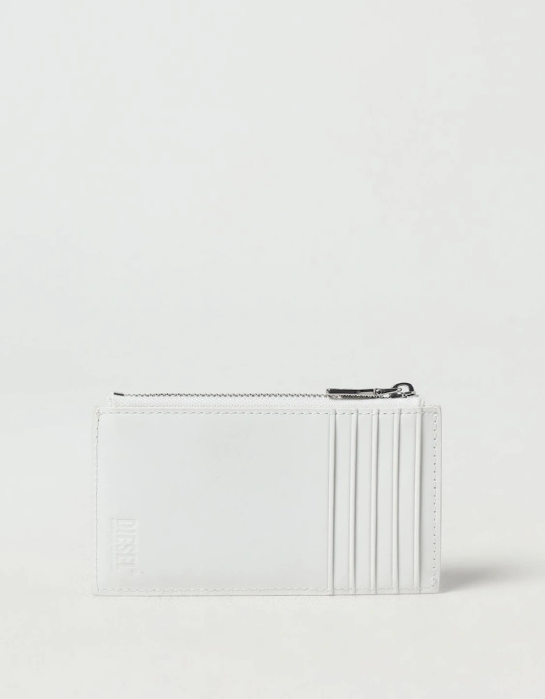 ZipAround Leather Wallet Metal Logo