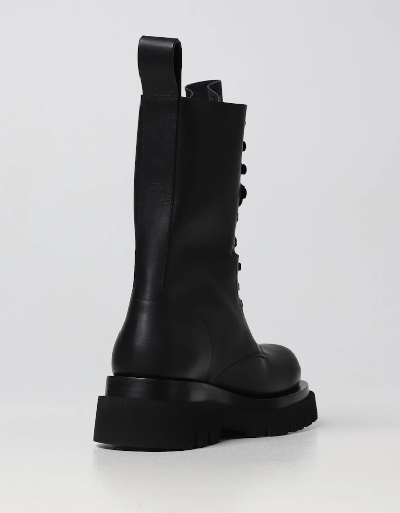 Leather Combat Boots Chunky Sole