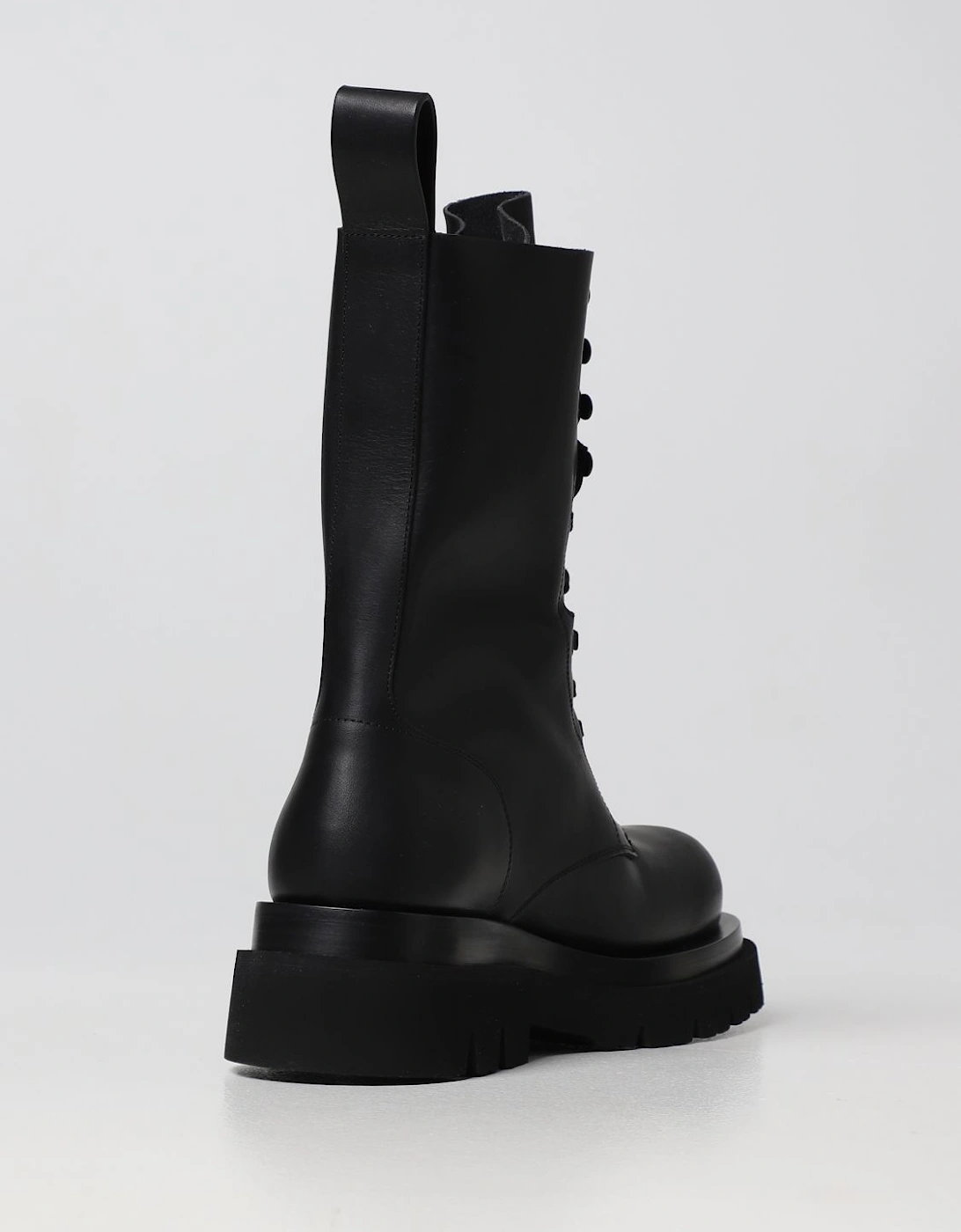 Leather Combat Boots Chunky Sole