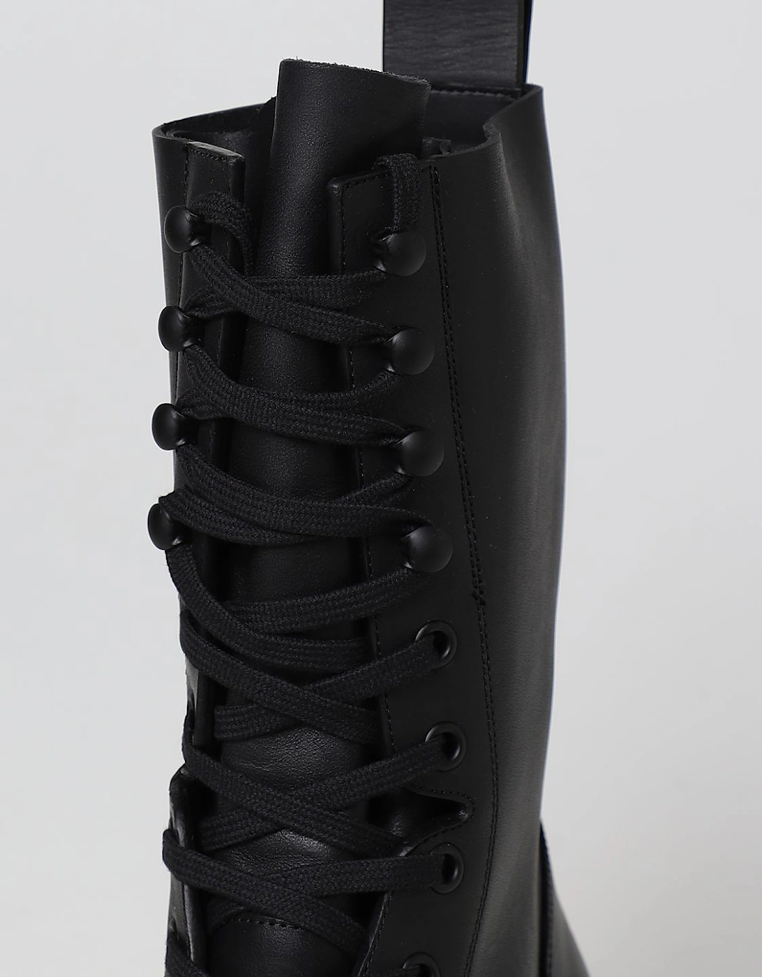 Leather Combat Boots Chunky Sole