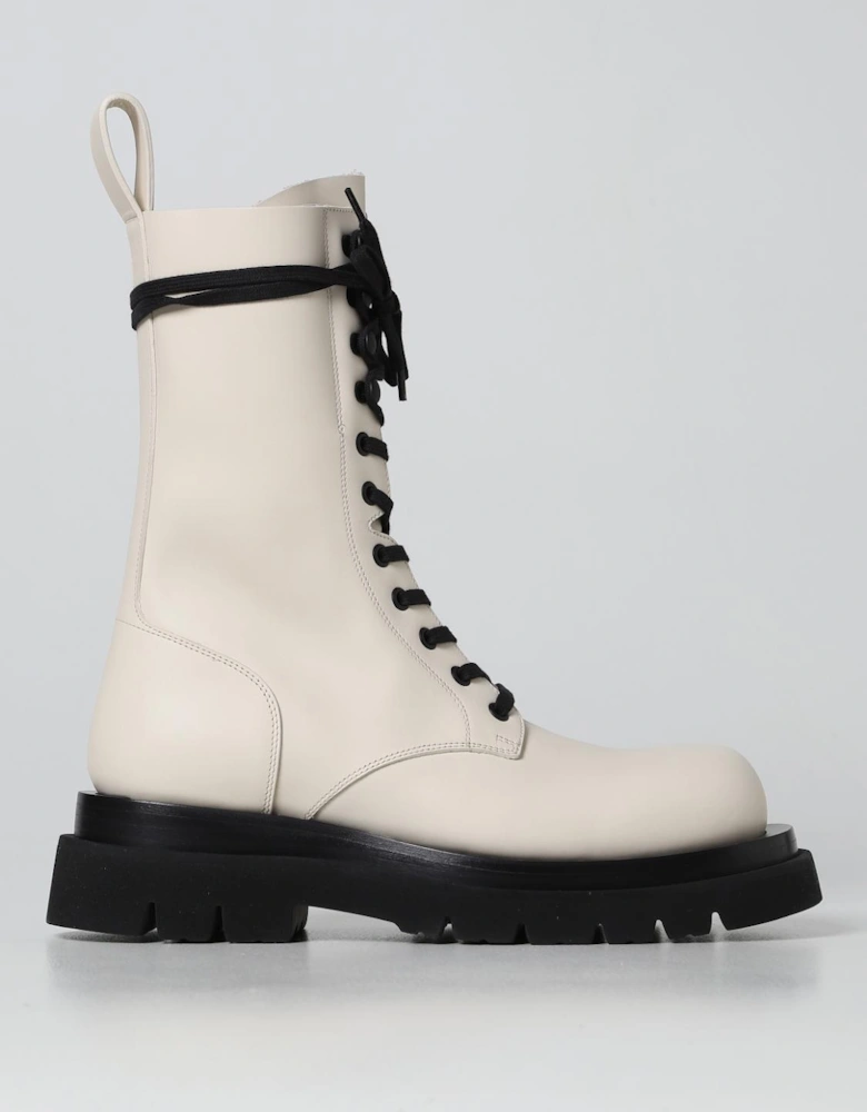 Leather Combat Boots Chunky Sole