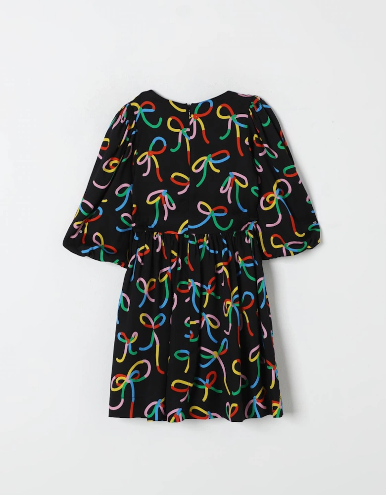 Kids Bow Print Dress