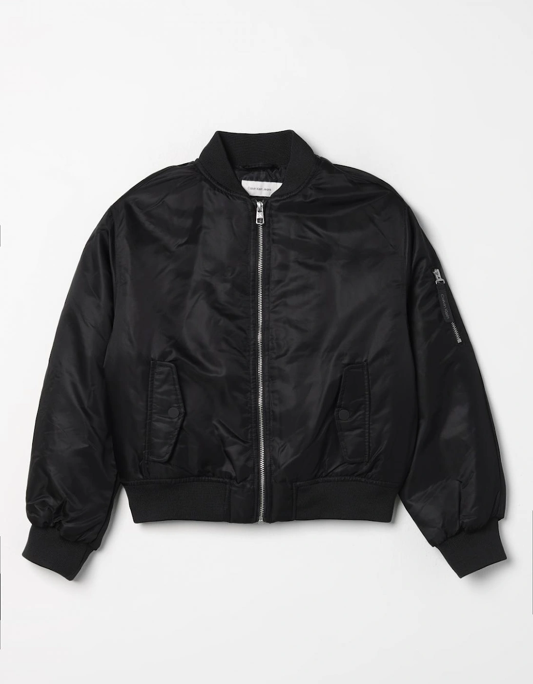 Bomber Jacket Zip Closure Ribbed Cuffs, 3 of 2