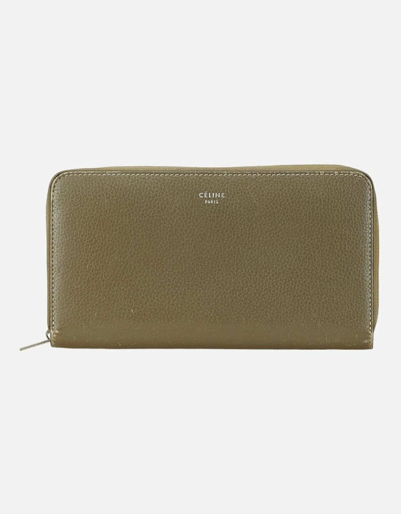 Zip Around Leather Wallet