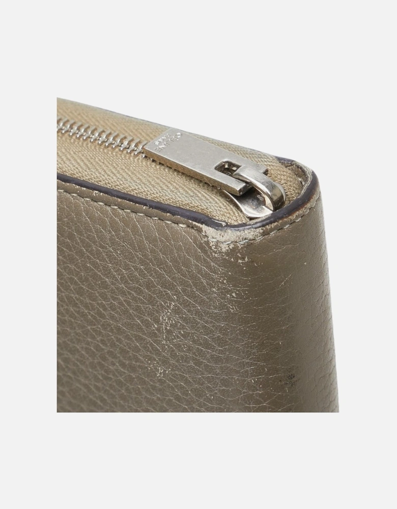 Zip Around Leather Wallet