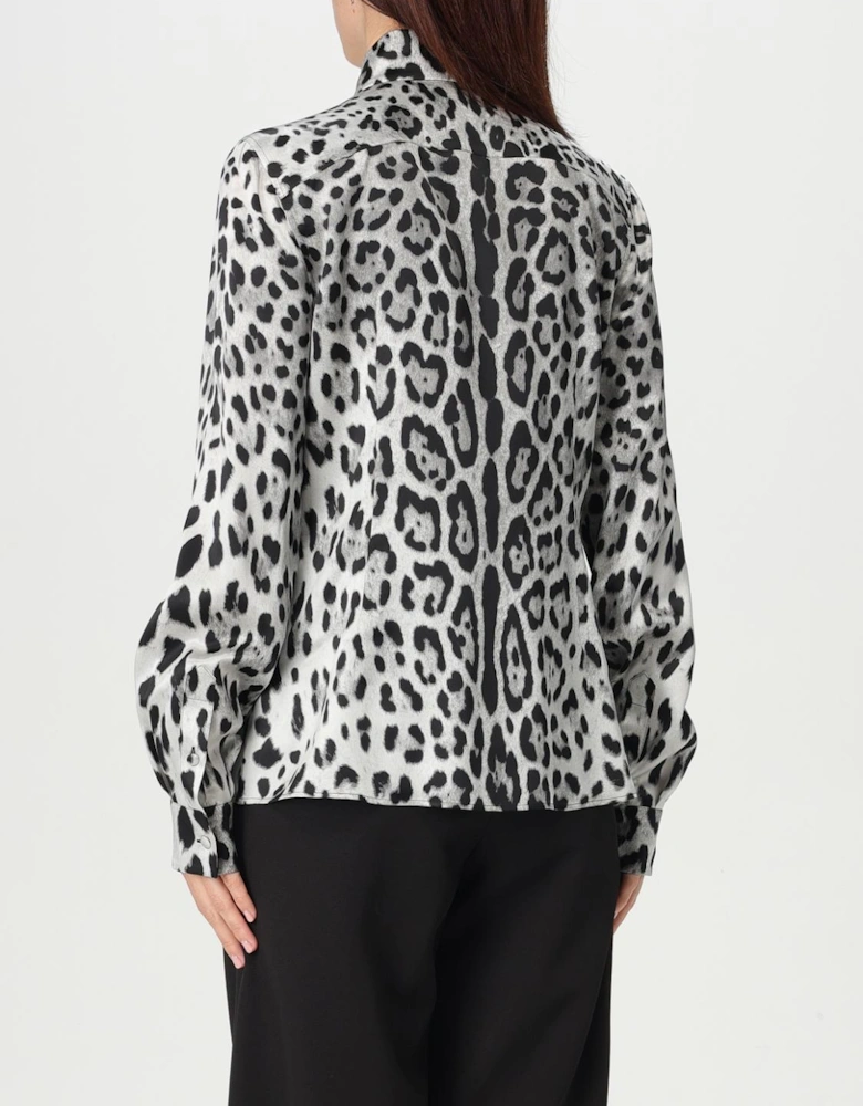 Leopard Print Silk Shirt