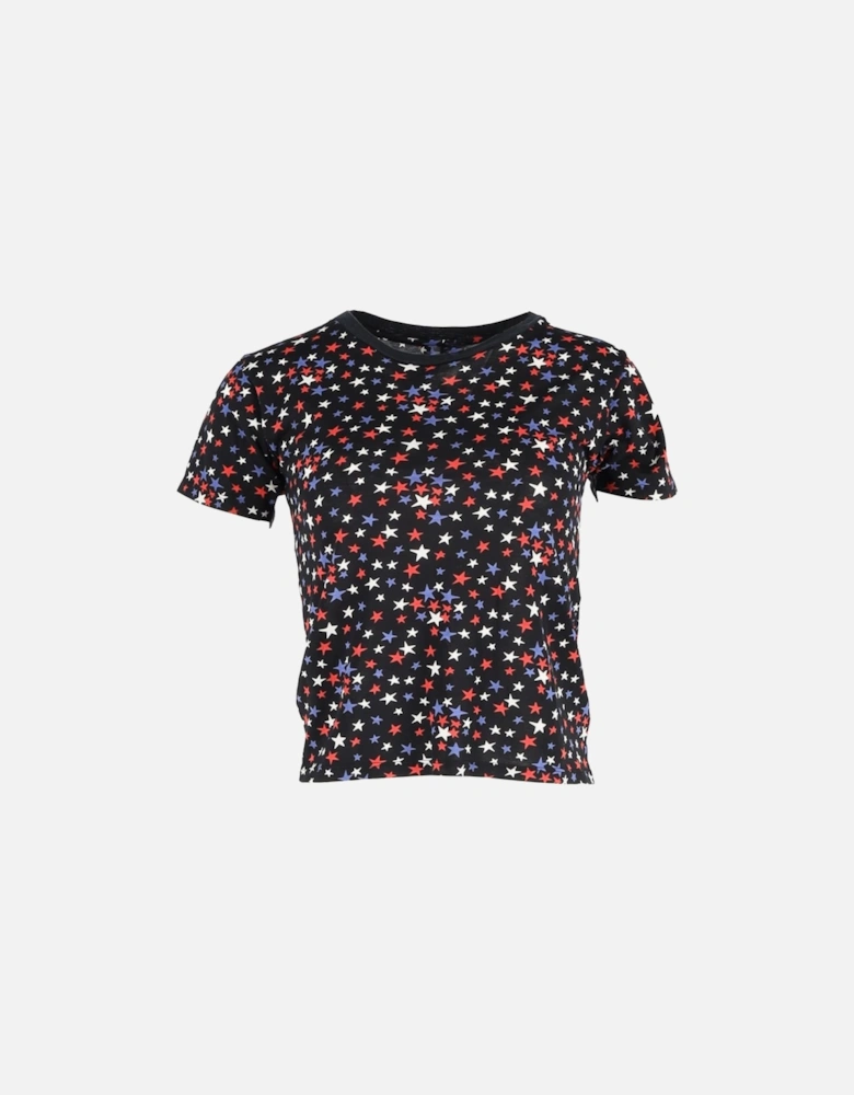 Star Print Short Sleeve Top