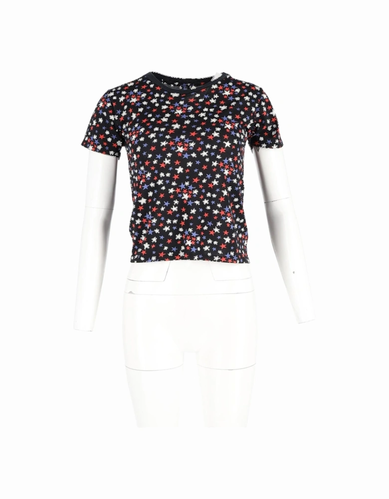 Star Print Short Sleeve Top