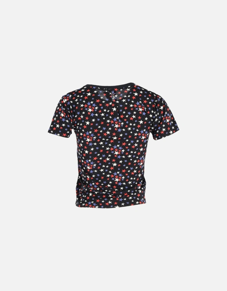 Star Print Short Sleeve Top