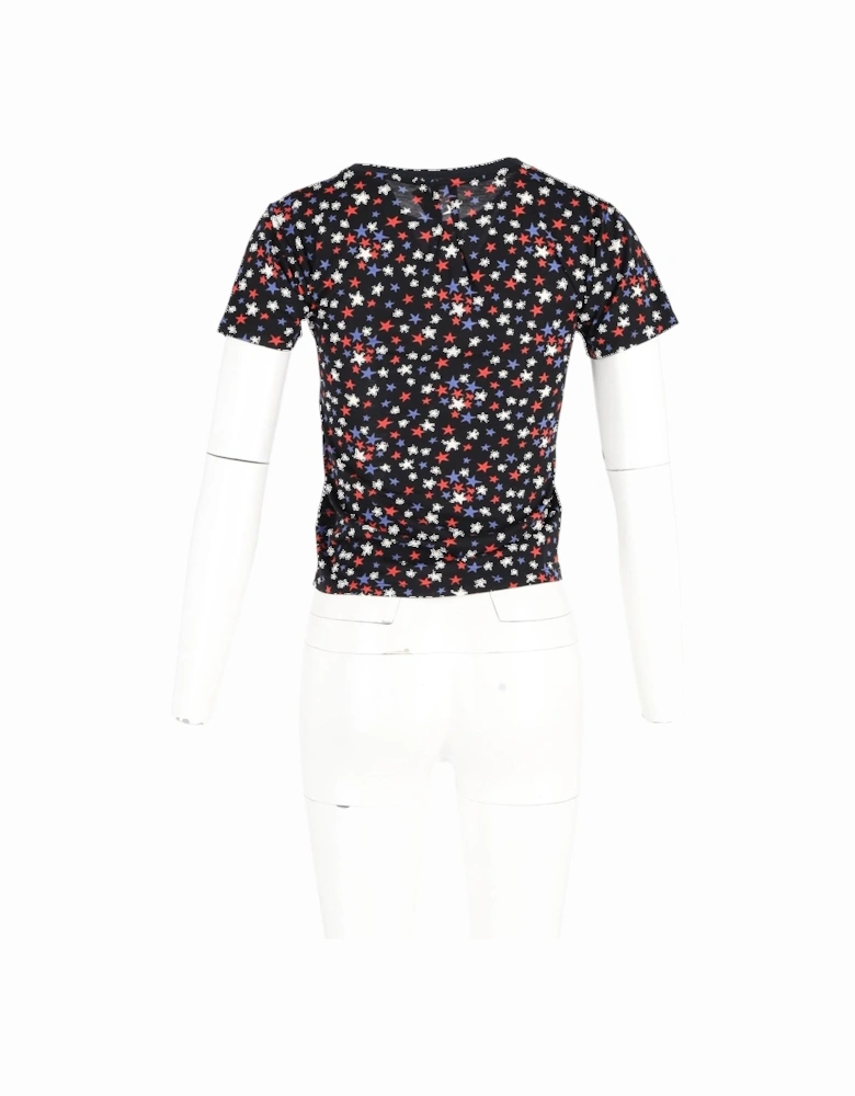 Star Print Short Sleeve Top
