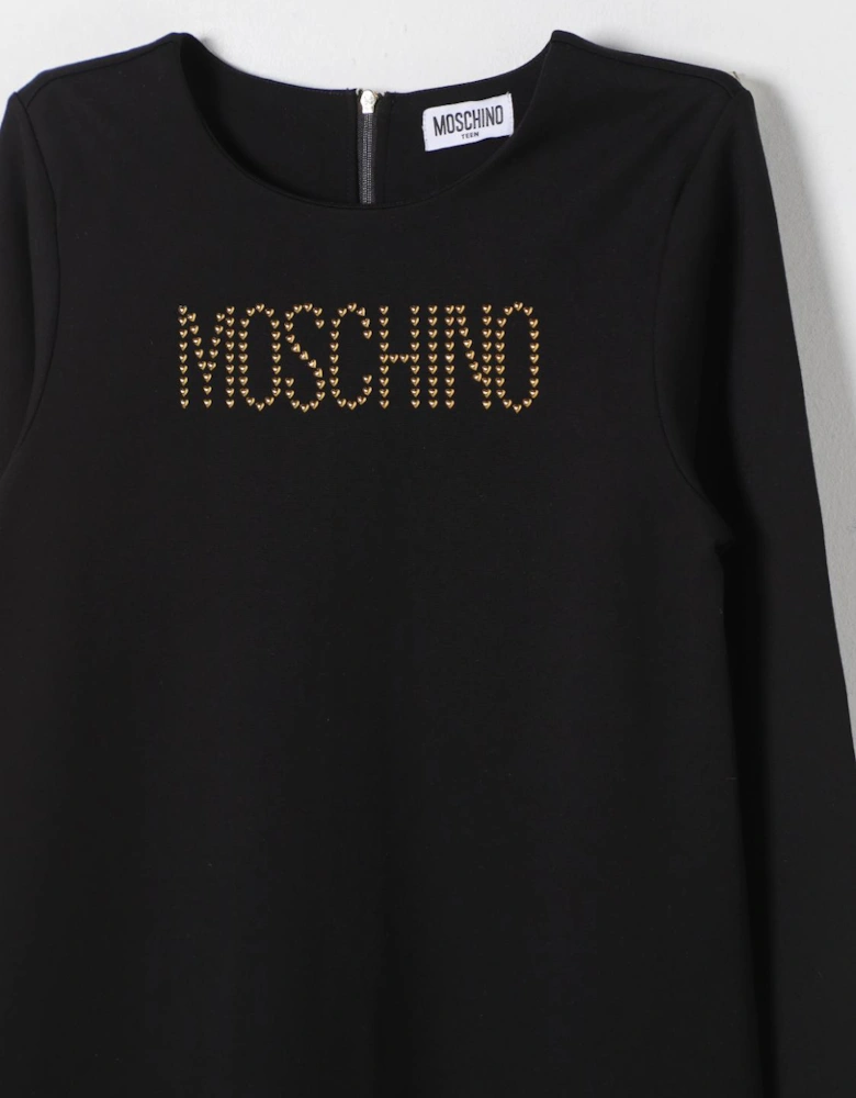 Girls Long Sleeve Dress with Studs