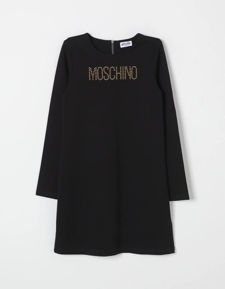 Girls Long Sleeve Dress with Studs