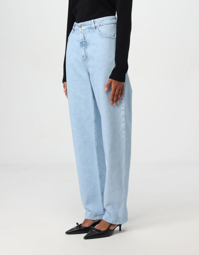 Straight Leg Light Wash Jeans