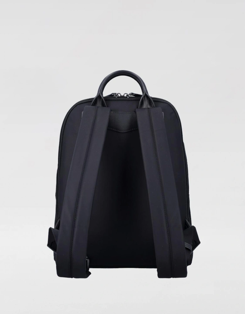 Nylon Backpack with Leather Detail