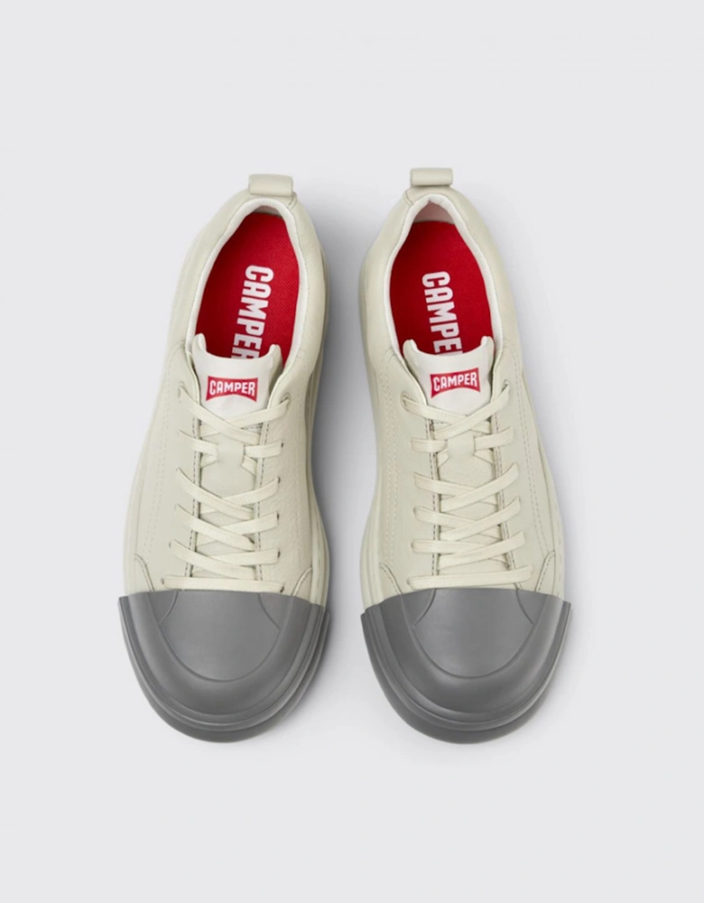 Low-Profile Leather Trainers with Lace-Up Closure and Durable Outsole for Everyday Wear