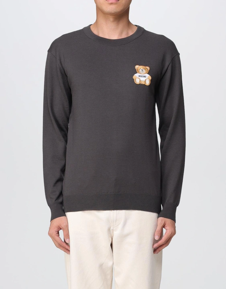 Merino Wool Crew Neck Teddy Bear Sweater