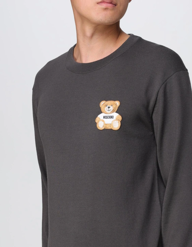Merino Wool Crew Neck Teddy Bear Sweater