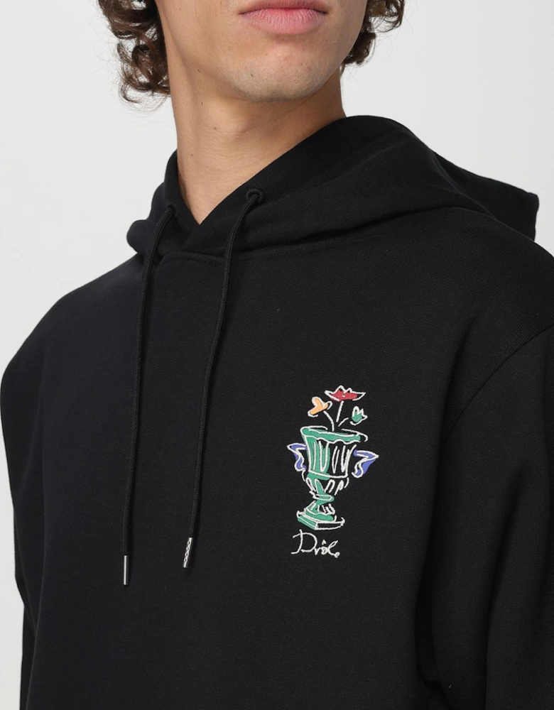 Hooded Sweatshirt Embroidered Graphic