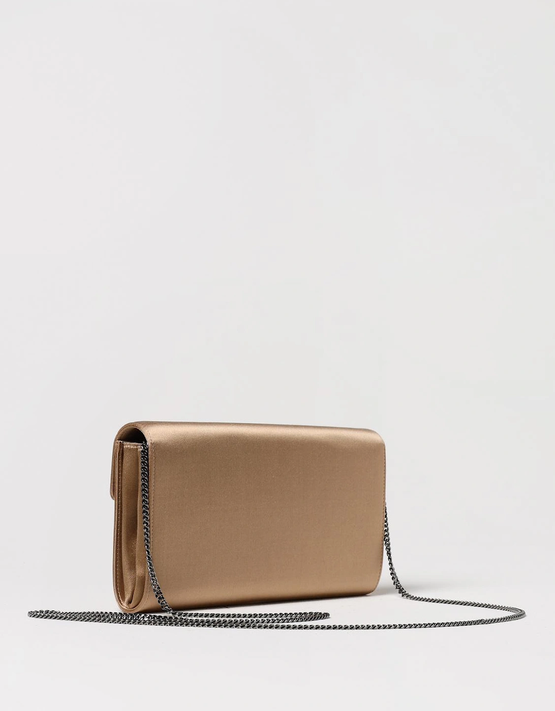 Crystal Buckle Satin Clutch